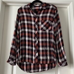 Multicolor Plaid Button Down Shirt